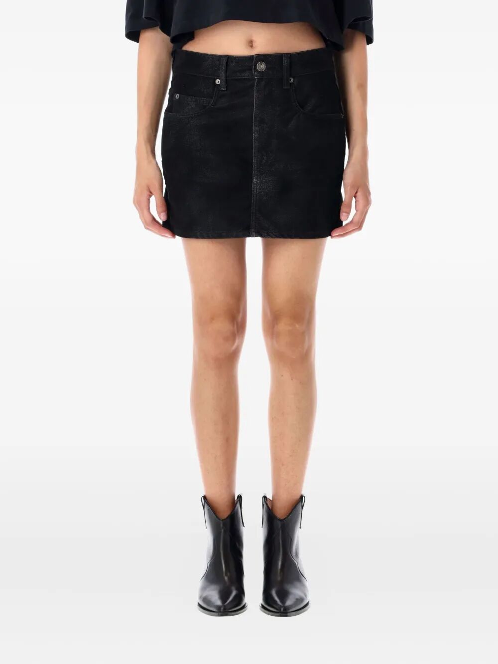 KIMMY FAUX LEATHER MINISKIRT