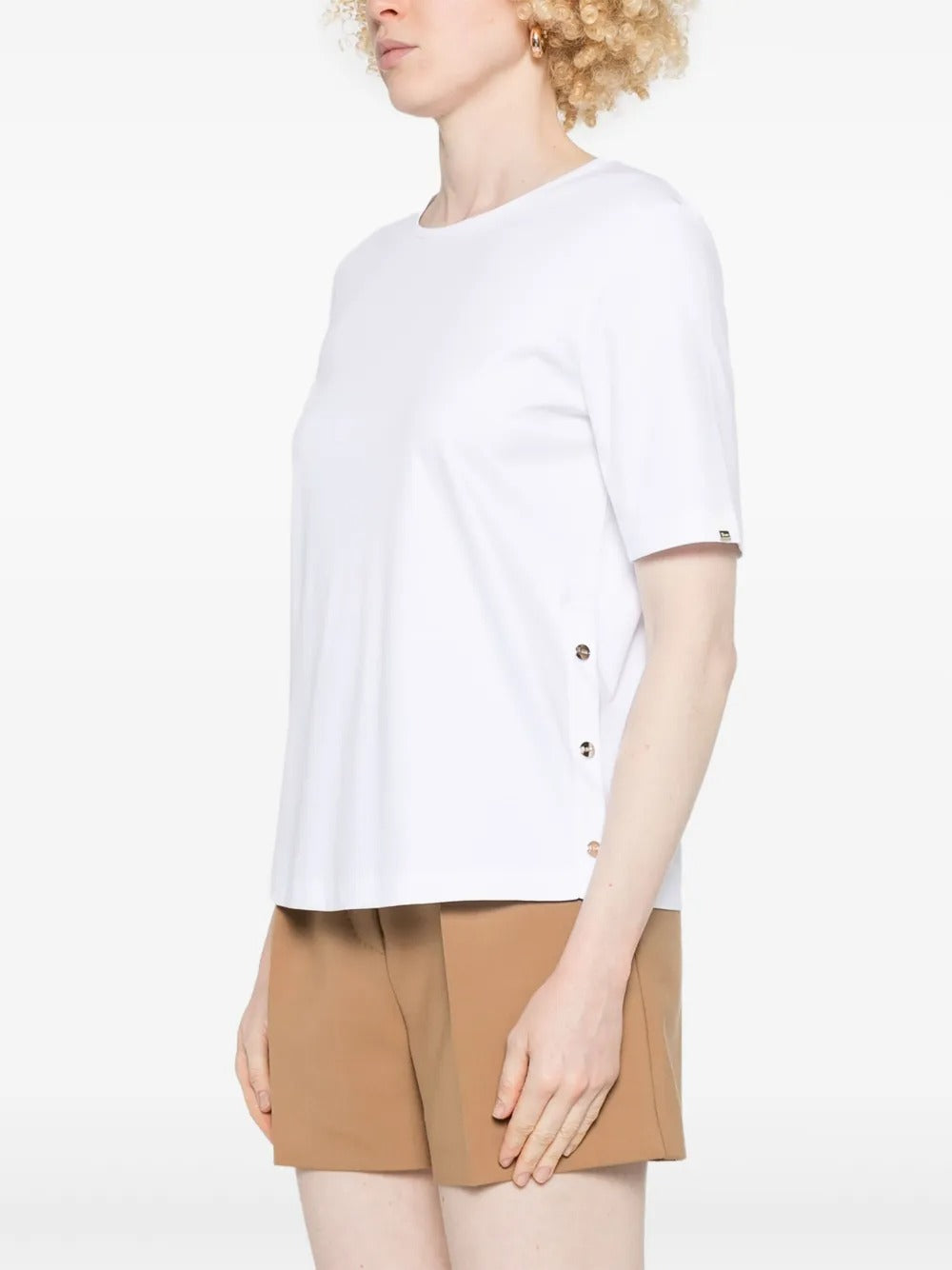 SIDE SLITS COTTON T-SHIRT