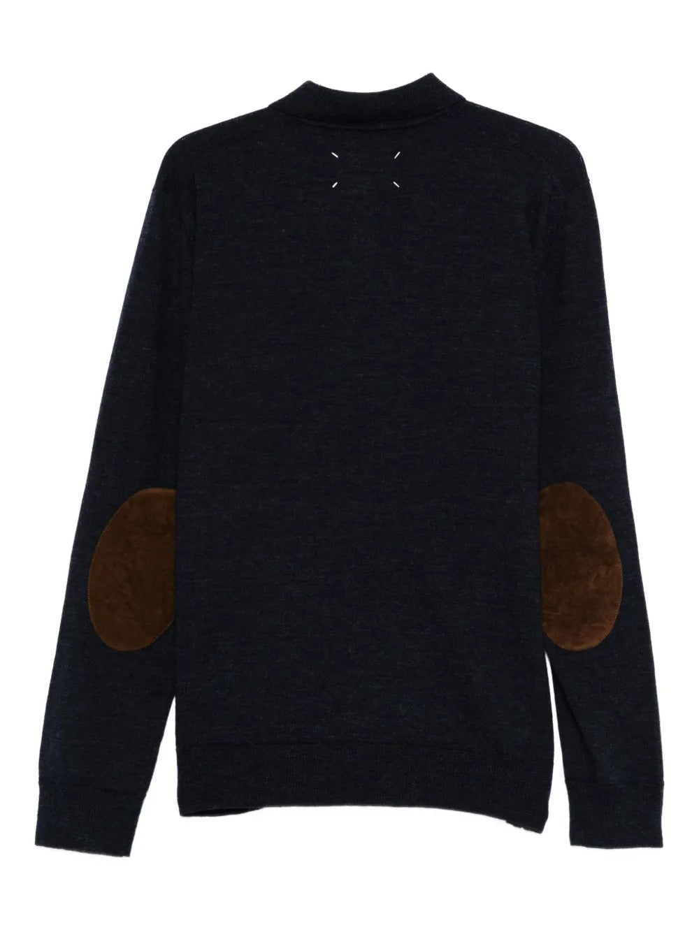 ELBOW-PATCH WOOL POLO SHIRT