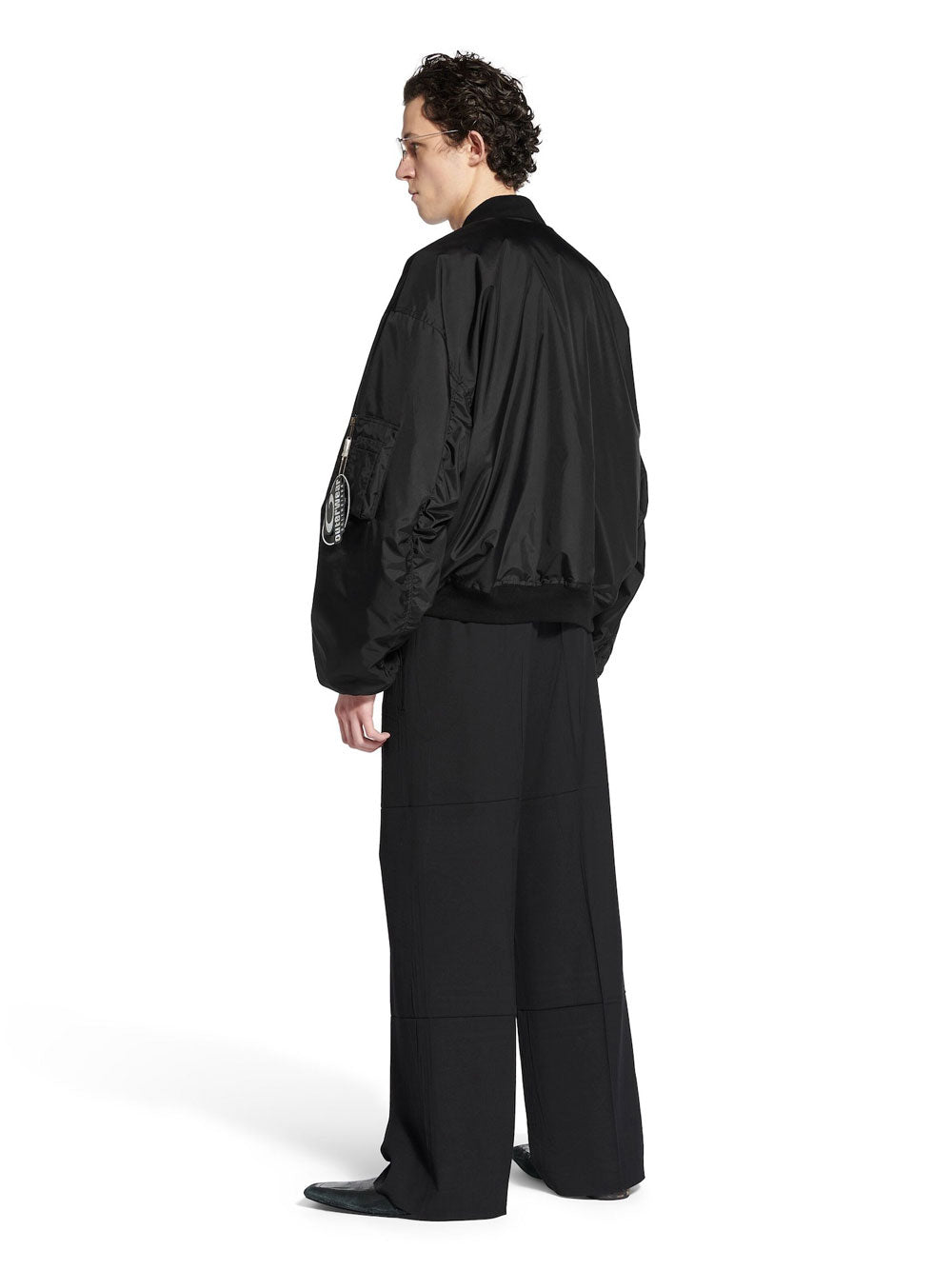 LARGE FIT BOMBER JACKET WITH UNIFORM PATCH