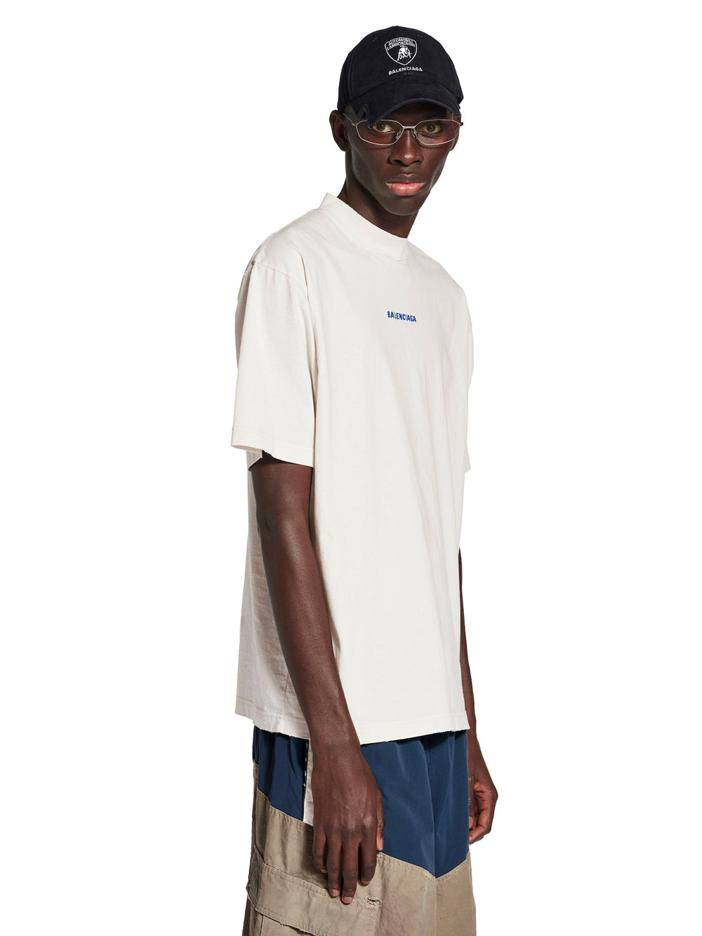 BACK T-SHIRT MEDIUM FIT IN DIRTY WHITE/BLUE