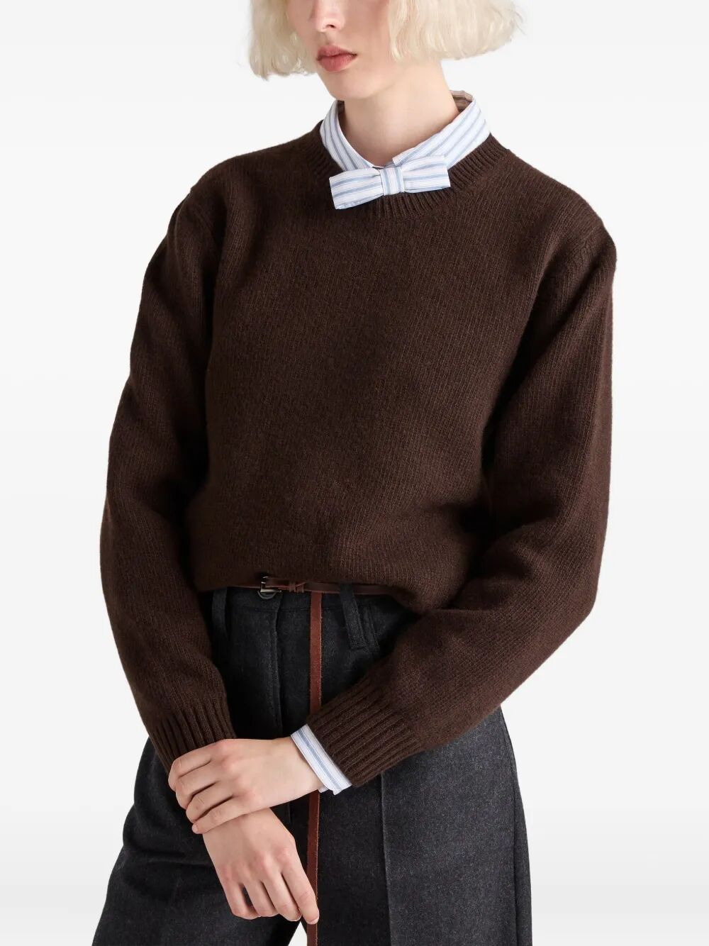 WOOL AND CASHMERE CREW-NECK SWEATER