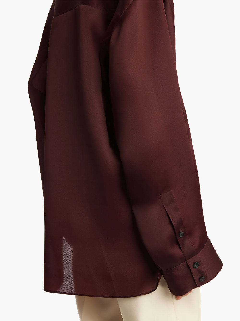 MATTEO RELAXED FIT SILK ORGANZA SHIRT