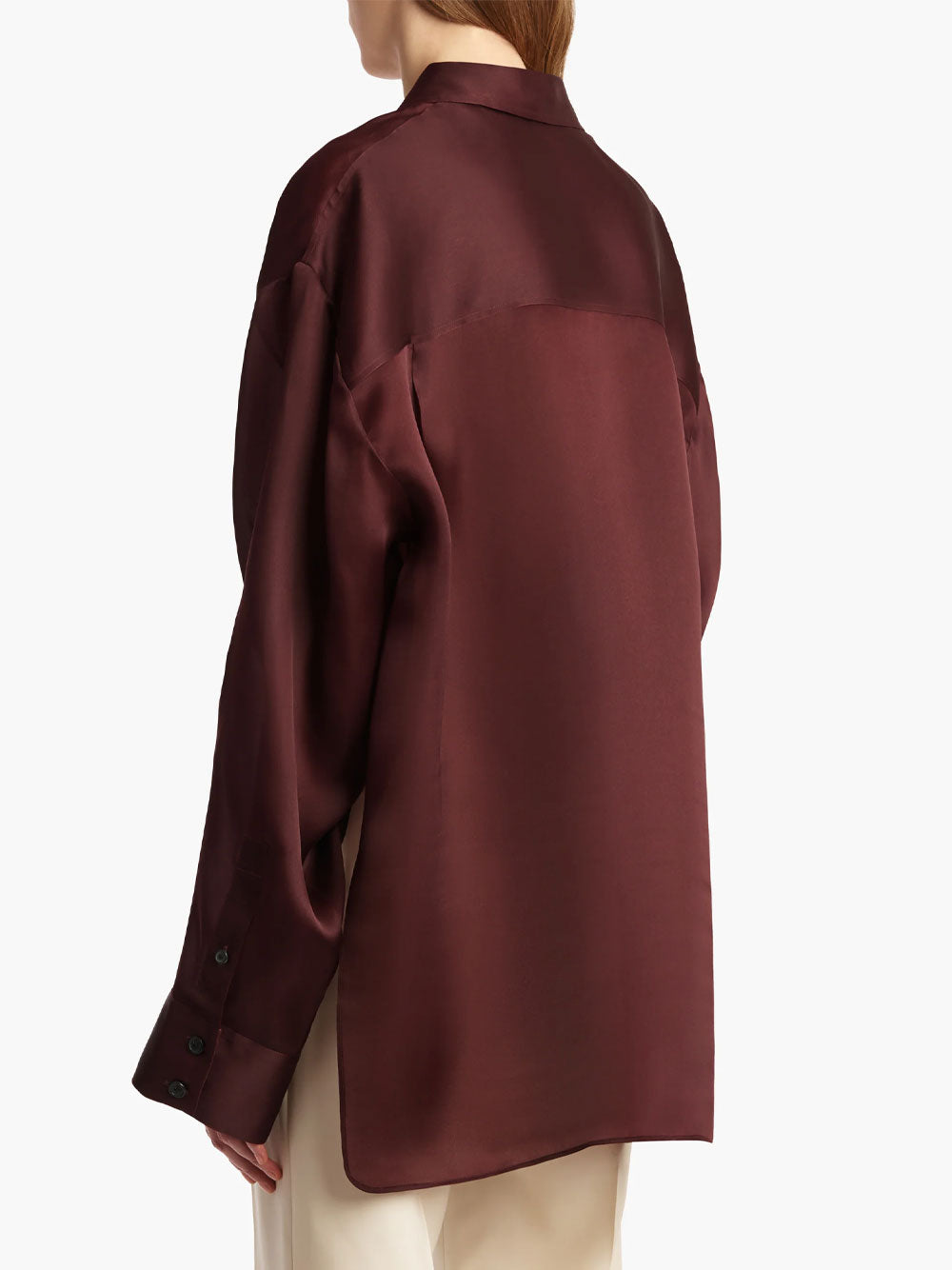 MATTEO RELAXED FIT SILK ORGANZA SHIRT
