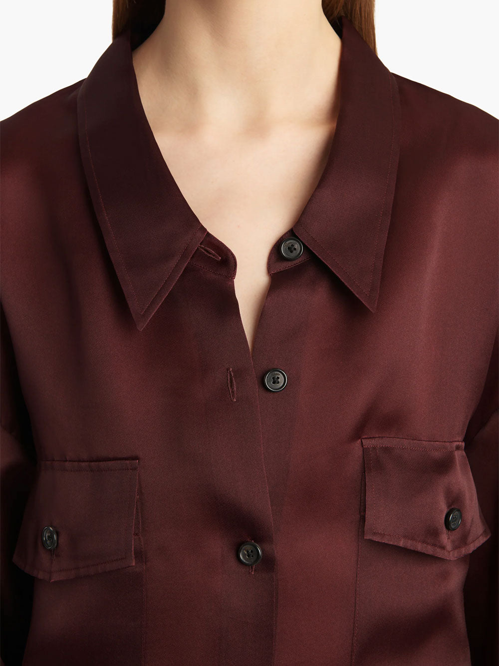 MATTEO RELAXED FIT SILK ORGANZA SHIRT