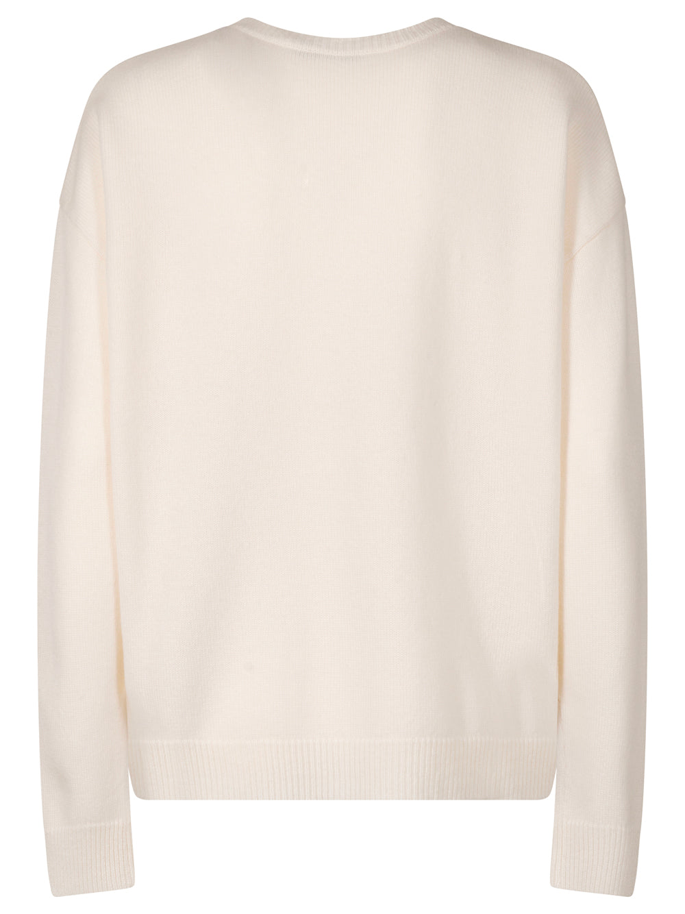 WOOL AND CASHMERE PULLOVER WITH VELVET EFFECT EMBROIDERY