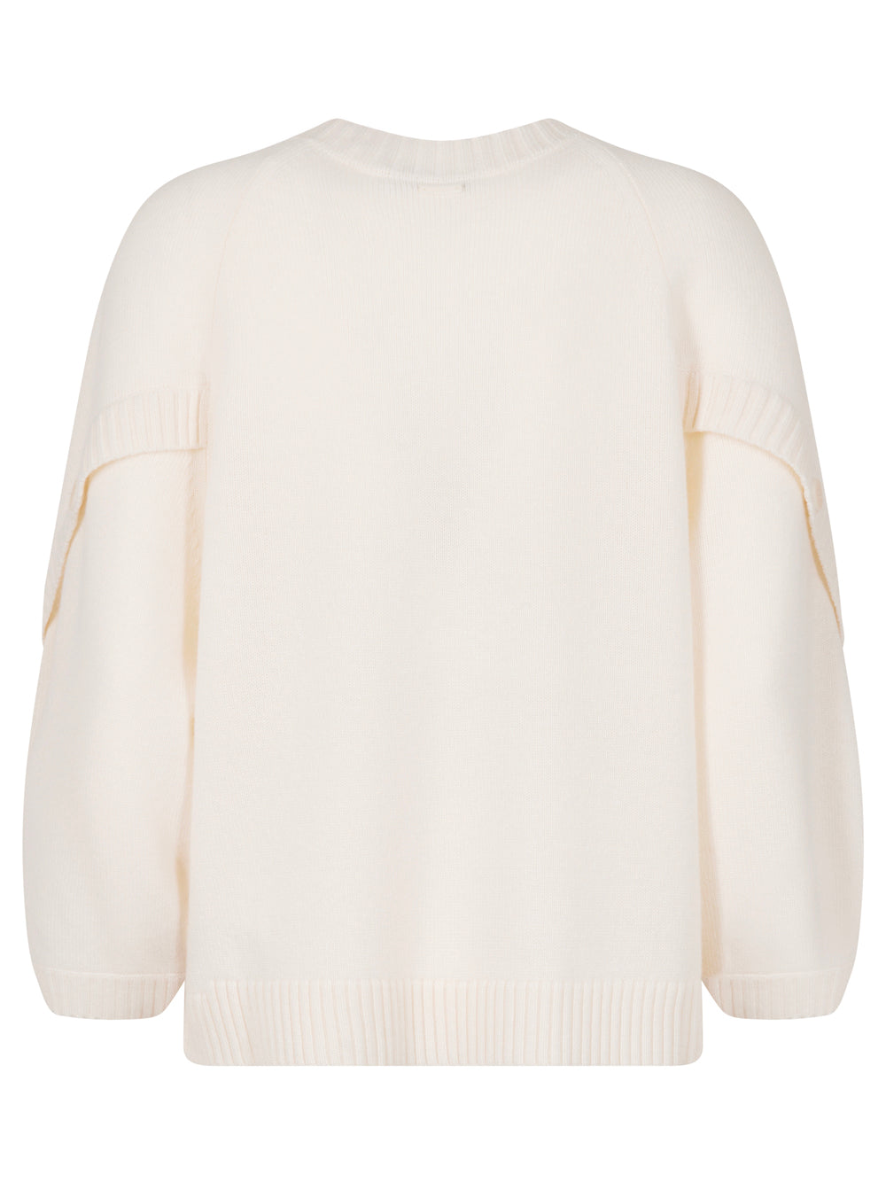 CROSSOVER DETAIL OVERSIZED WOOL AND CASHMERE SWEATER