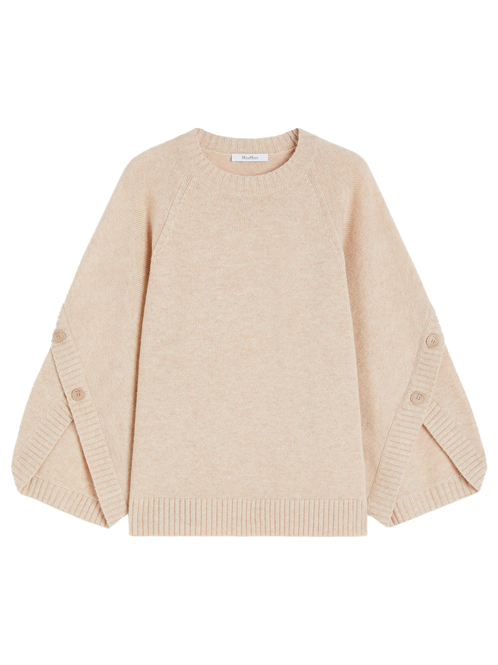 CROSSOVER DETAIL OVERSIZED WOOL AND CASHMERE SWEATER