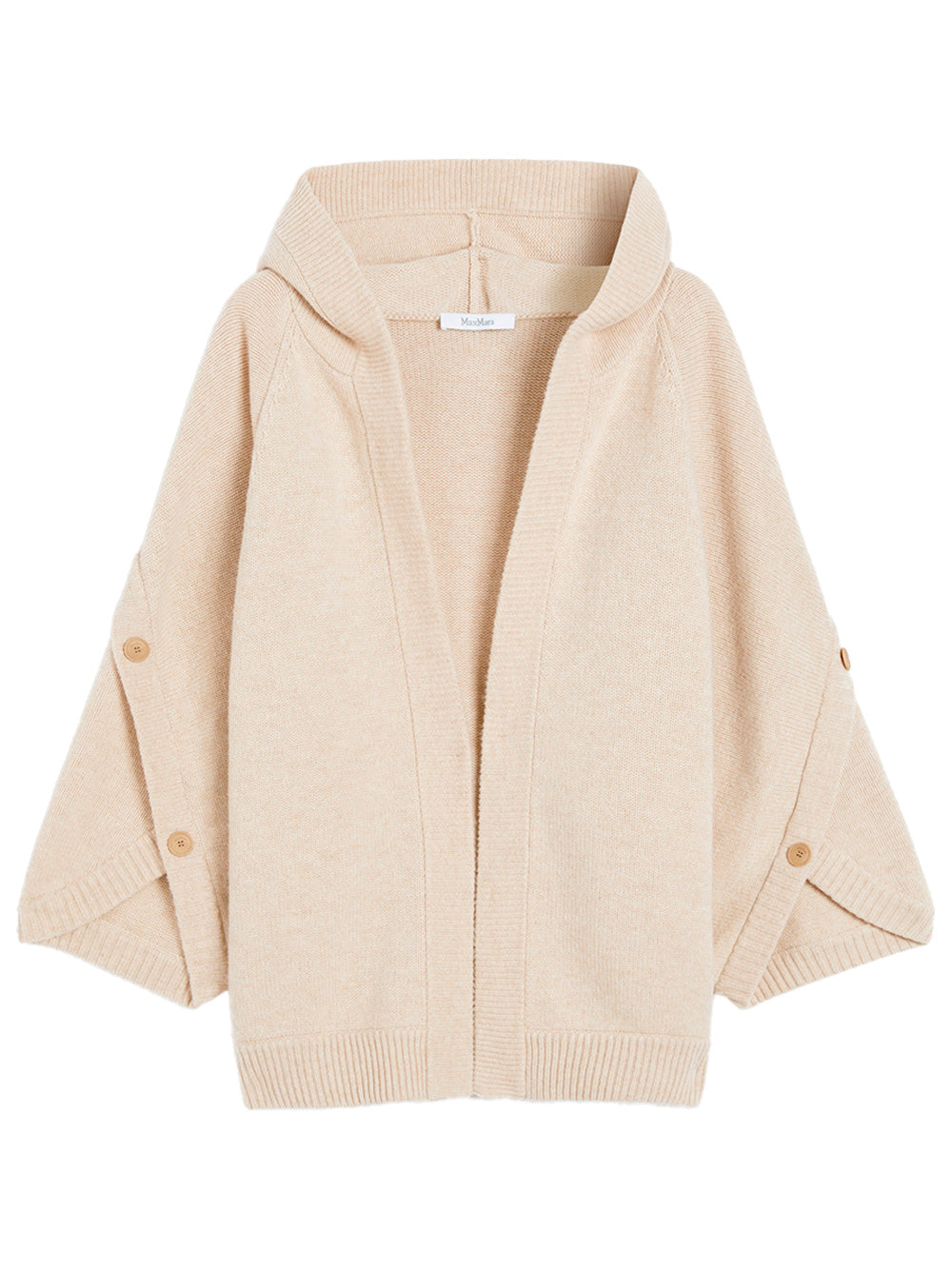 WOOL AND CASHMERE HOODED CARDIGAN