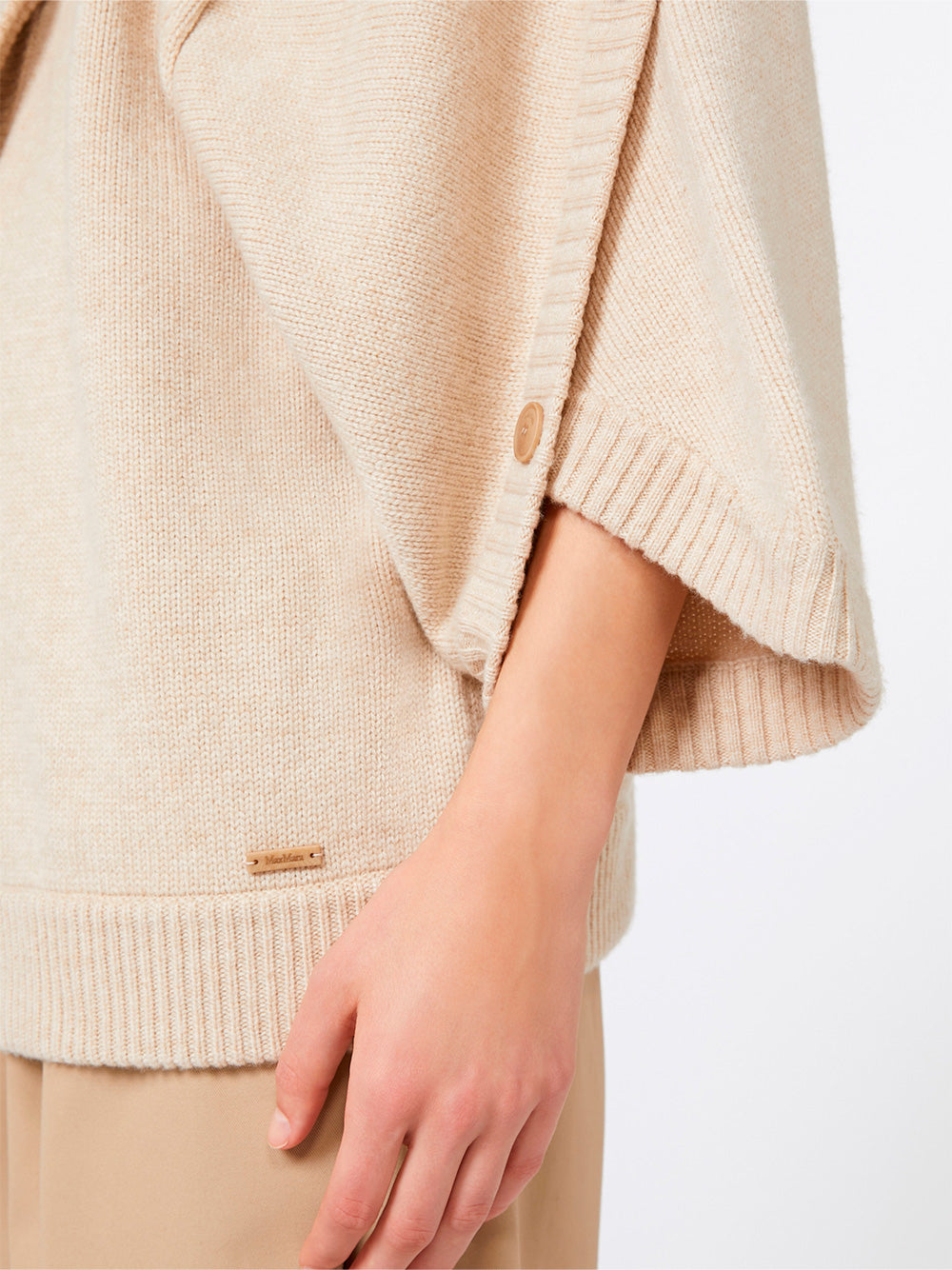 WOOL AND CASHMERE HOODED CARDIGAN
