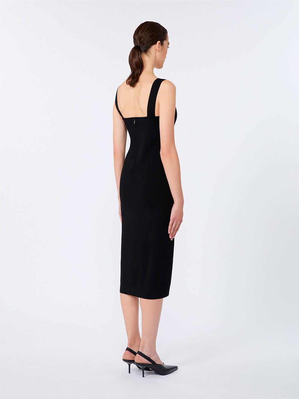 VISCOSE SHEATH MIDI DRESS