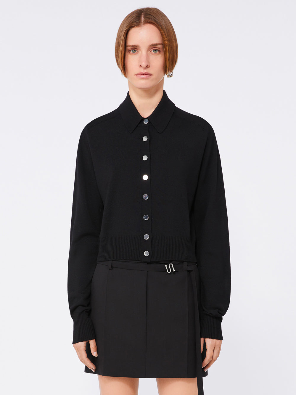 SOFT FIT WOOL CROPPED CARDIGAN
