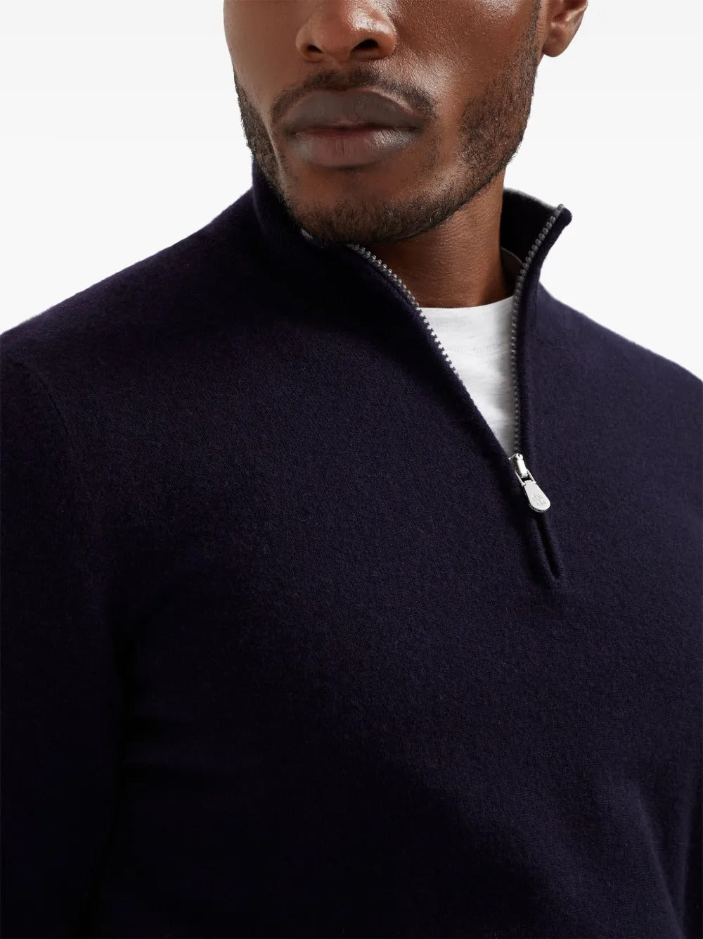 CASHMERE SWEATER WITH HALF ZIP