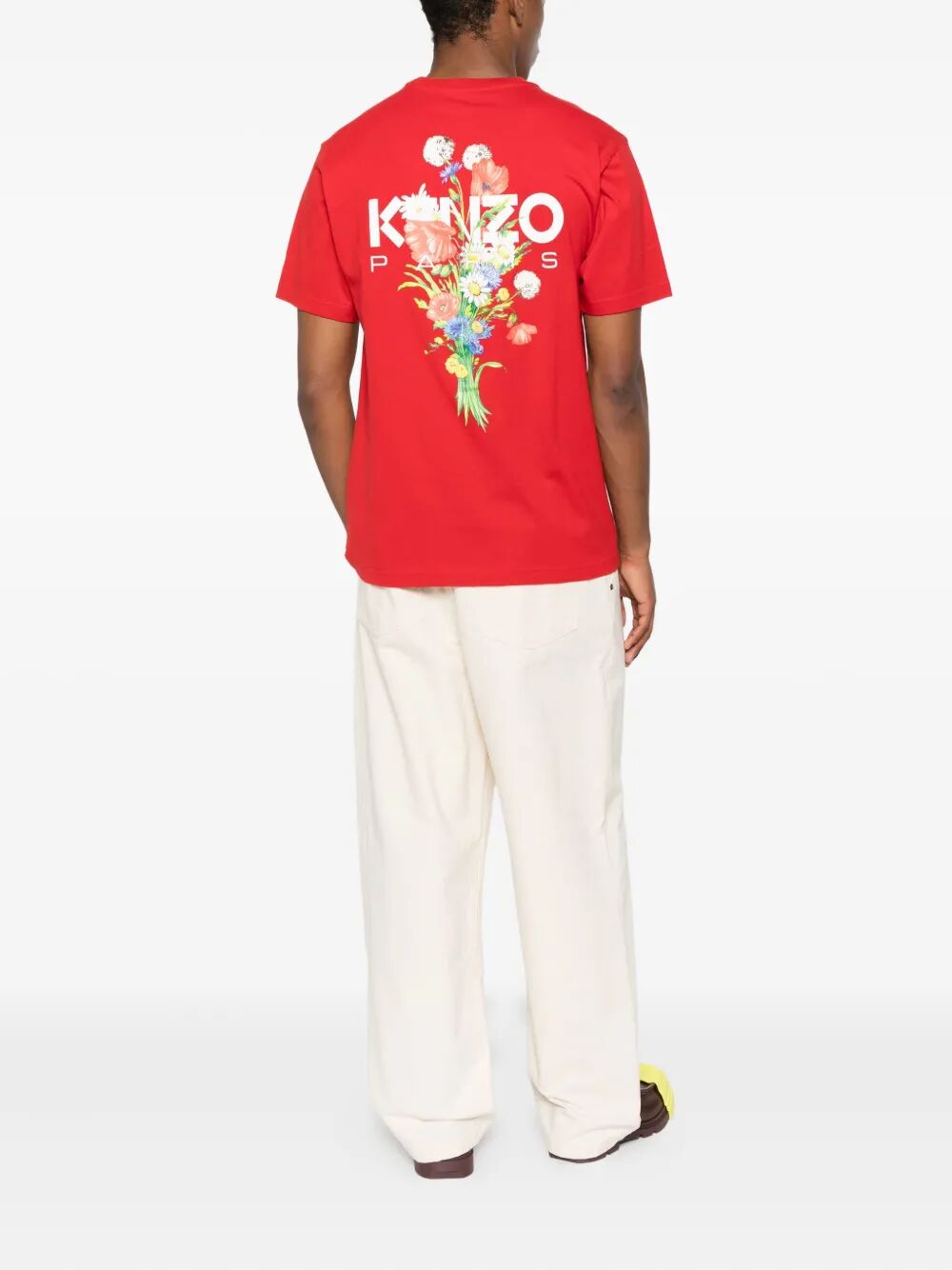 GOTS ARCHIVE BOUQUET PRINT COTTON T-SHIRT