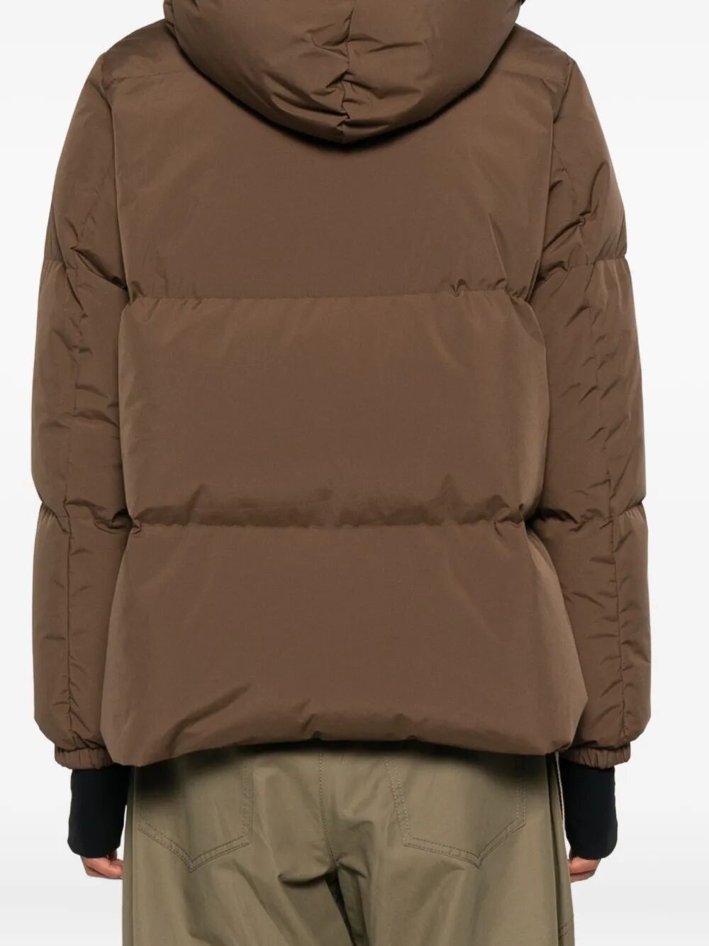 2LAYERS HOODED SHORT DOWN JACKET