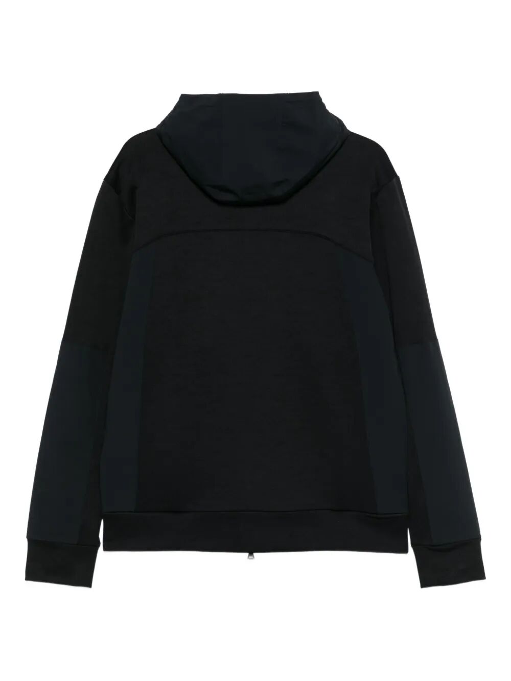 COTTON AND NYLON ZIP-UP HOODIE