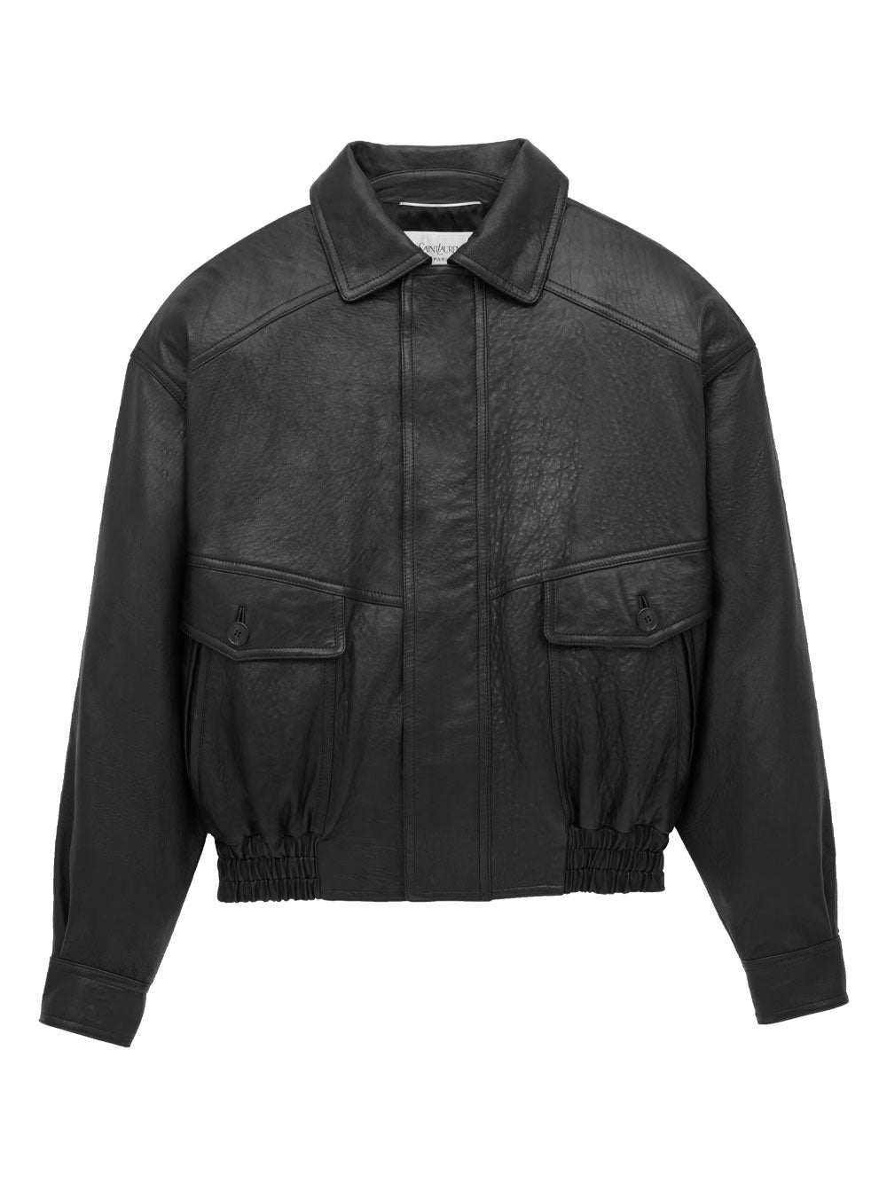 BOMBER JACKET IN BUBBLED LAMBSKIN WITH ZIP