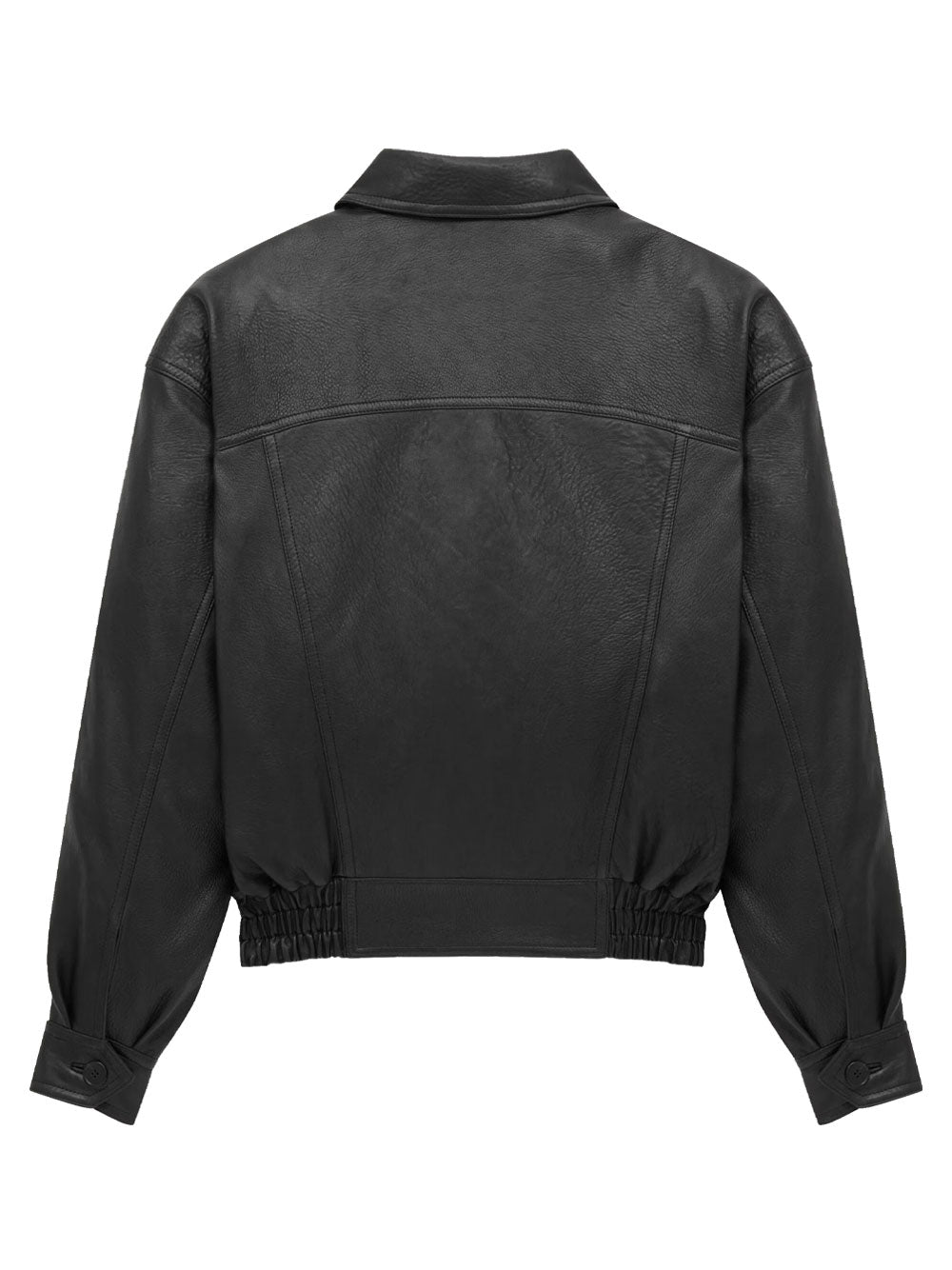 BOMBER JACKET IN BUBBLED LAMBSKIN WITH ZIP