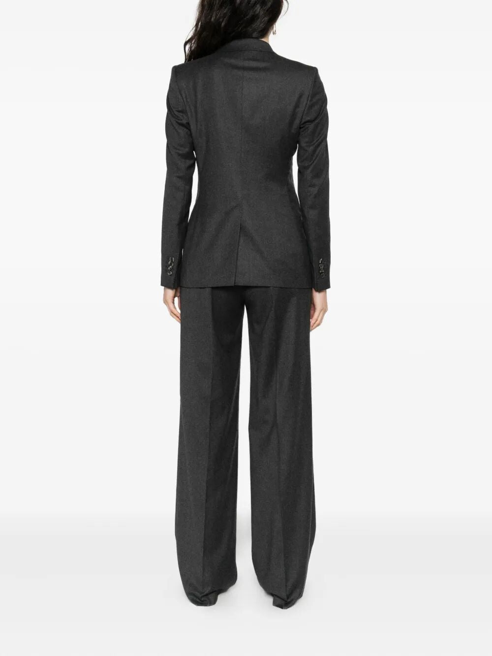 WOOL AND SILK PLEATED SUIT