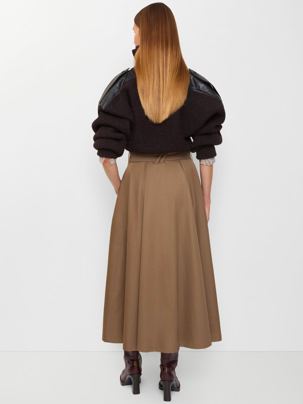 GONNA TRENCH MIDI IN GABARDINE