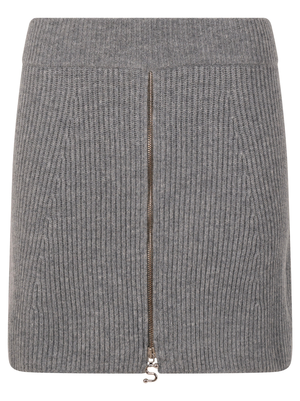 WOOL KNIT MINISKIRT