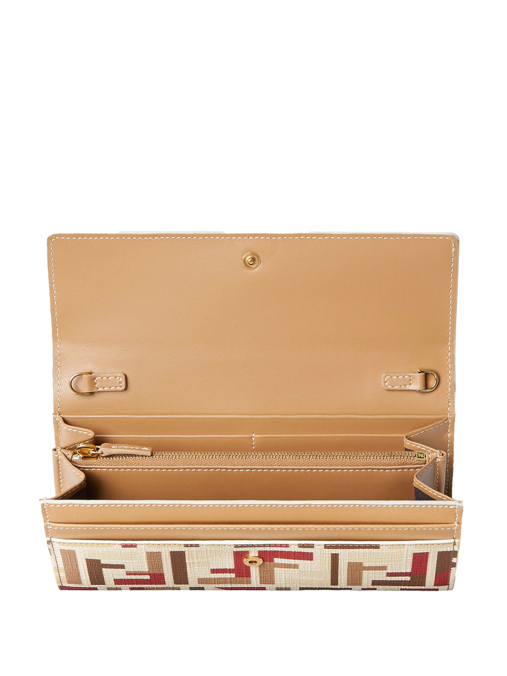 FF FABRIC CONTINENTAL WITH CHAIN POUCH