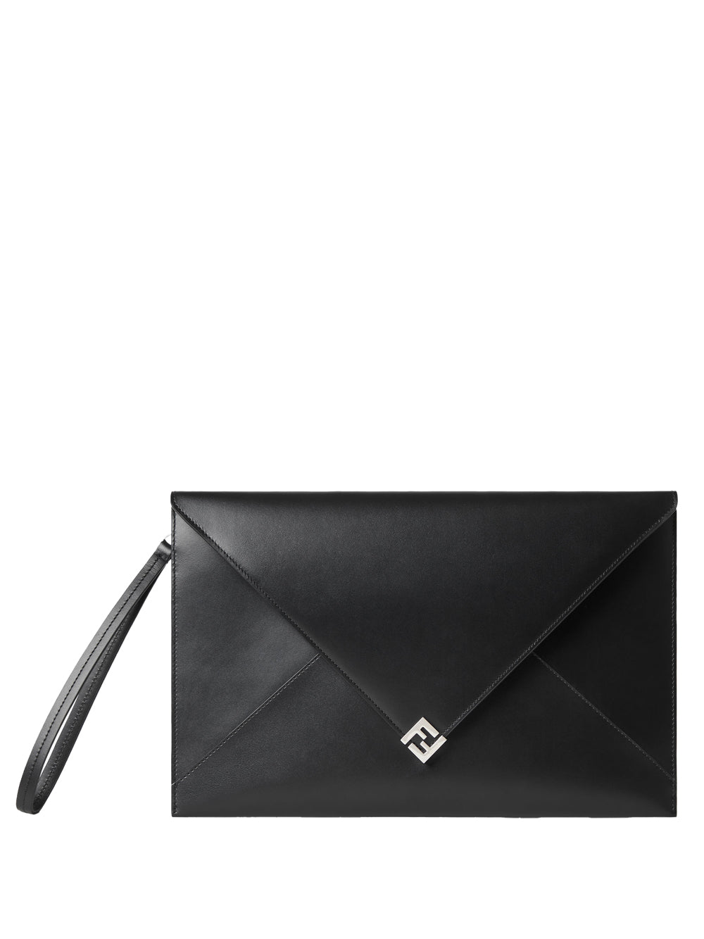 LARGE FF SQUARED LEATHER FLAT POUCH