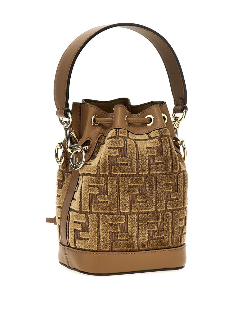 MON TRESOR JACQUARD FF VELVET MINI BAG