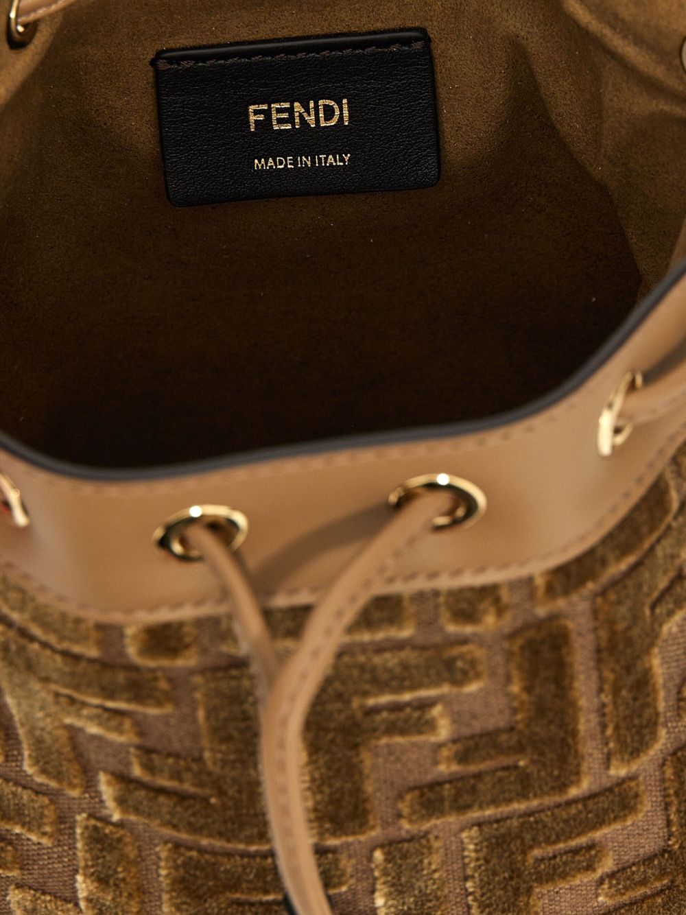 MON TRESOR JACQUARD FF VELVET MINI BAG