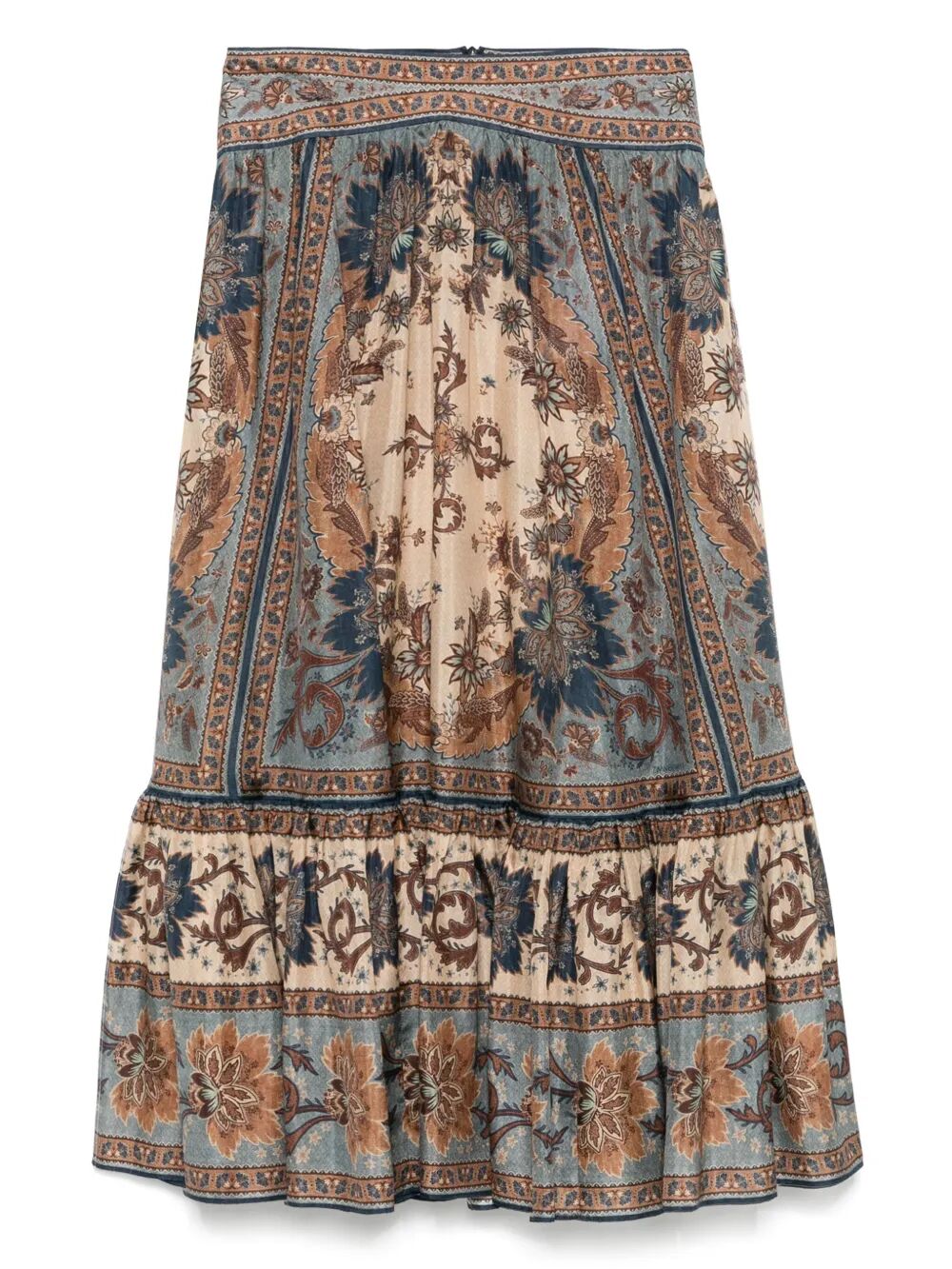 ASCENSION TIERED MIDI SKIRT