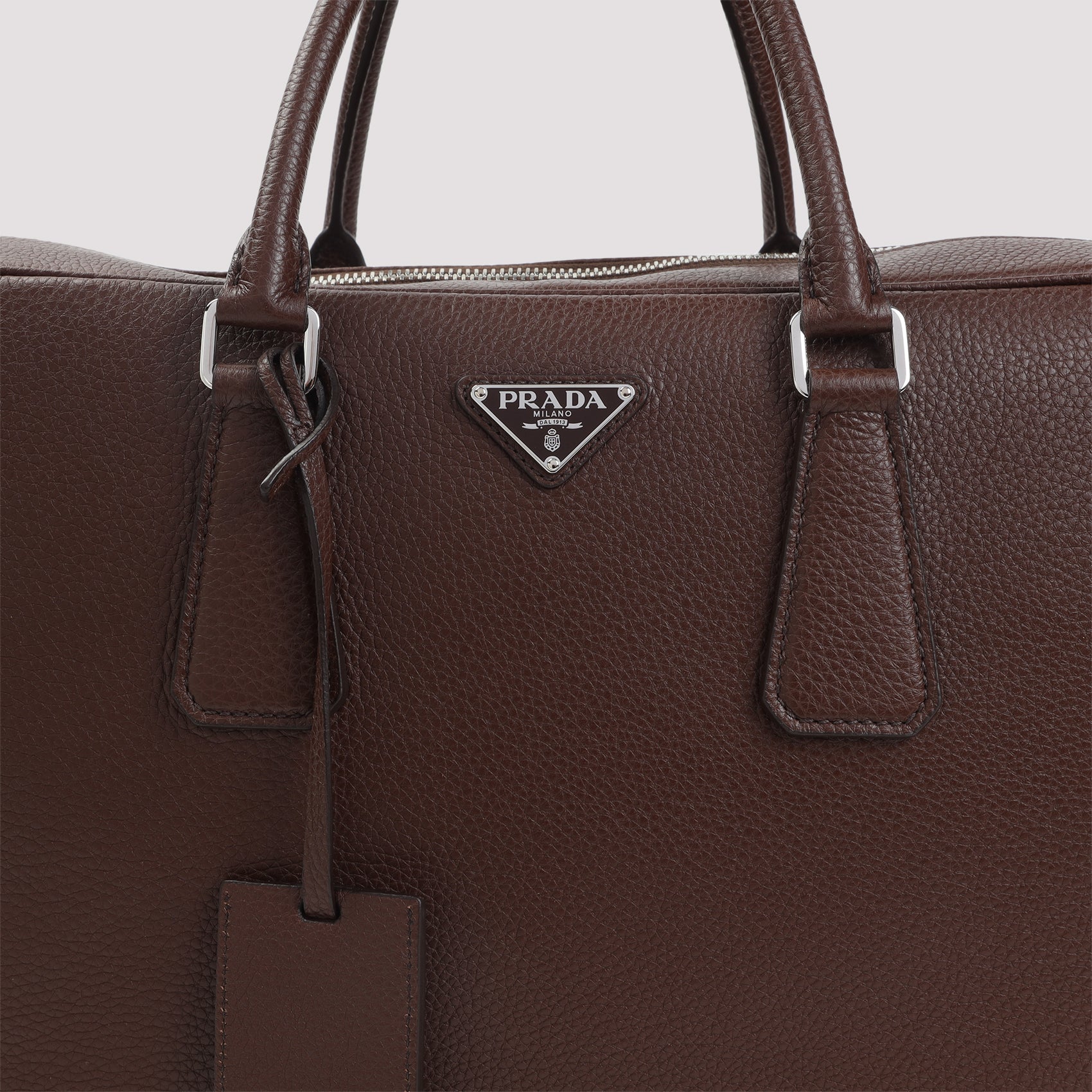 Grained Leather Tote Bag