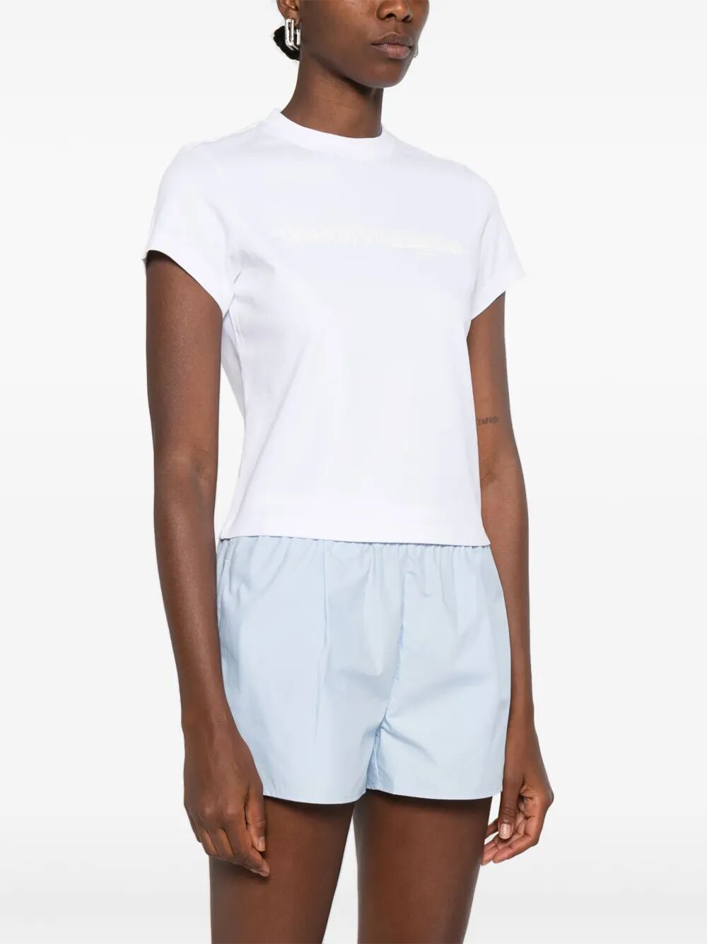 COTTON SHRUNKEN LOGO T-SHIRT