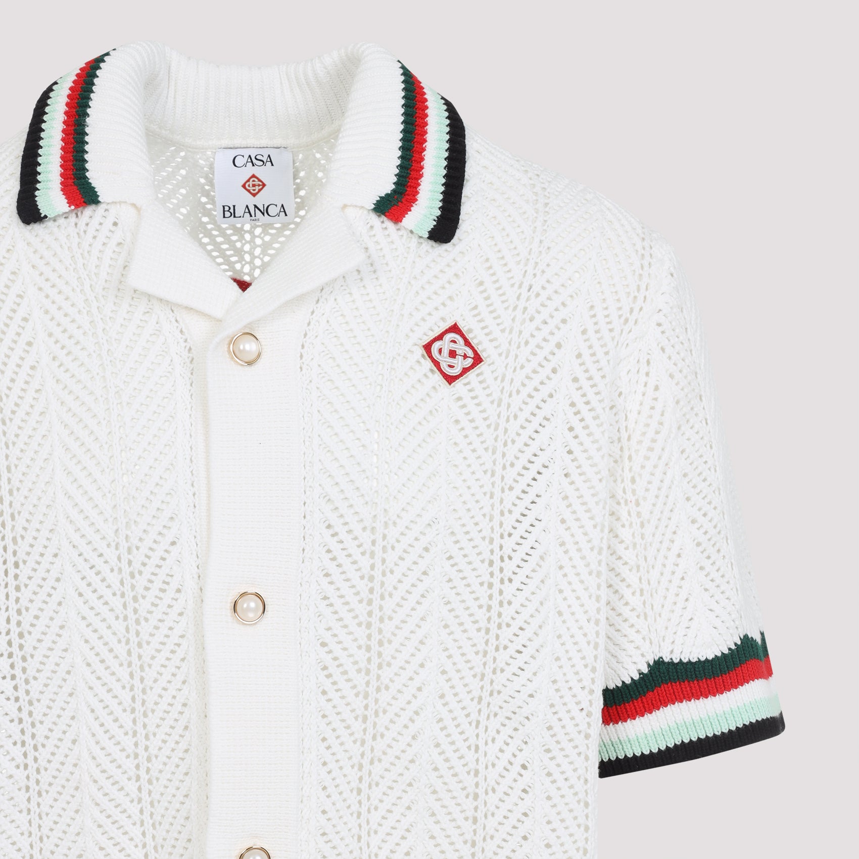 Sporty Faux Crochet Shirt