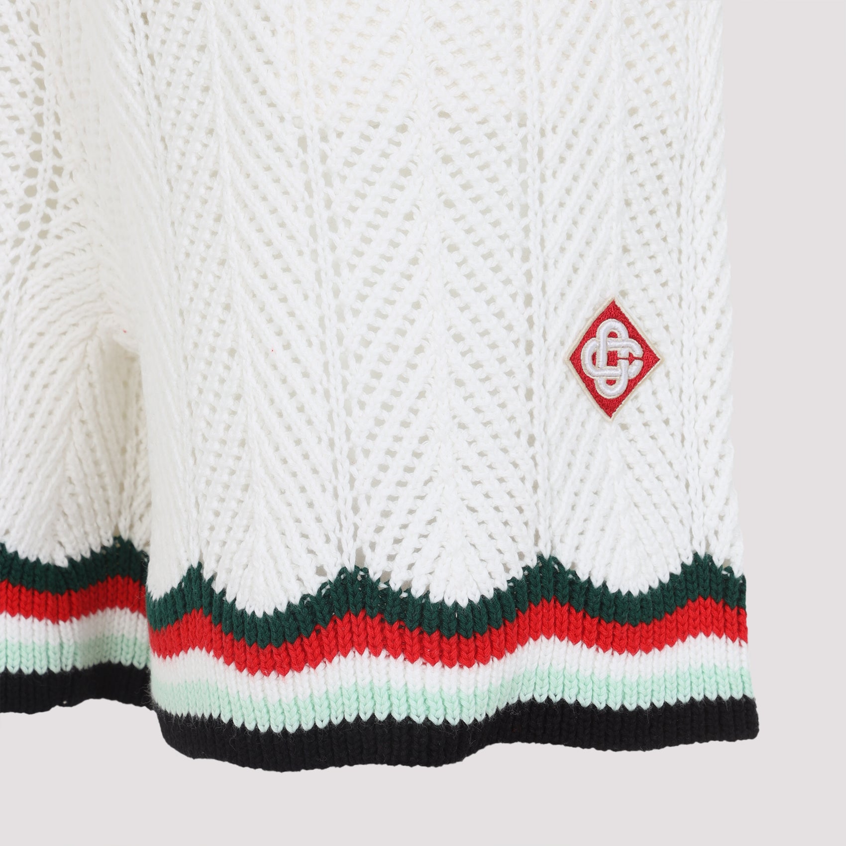 Chevron Faux Crochet Shorts