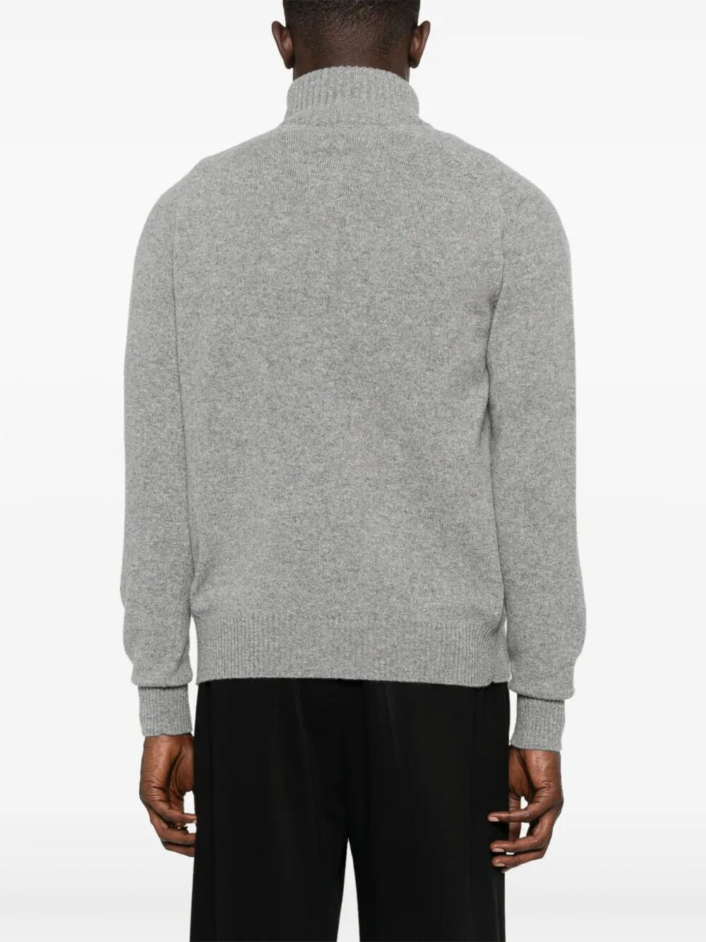 CASHMERE LAMBSWOOL HALF ZIP SWEATER