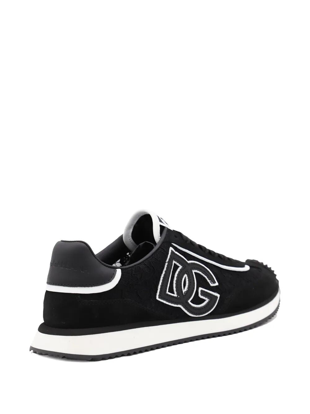 DG CUSHION LACE-DETAILED SUEDE SNEAKERS