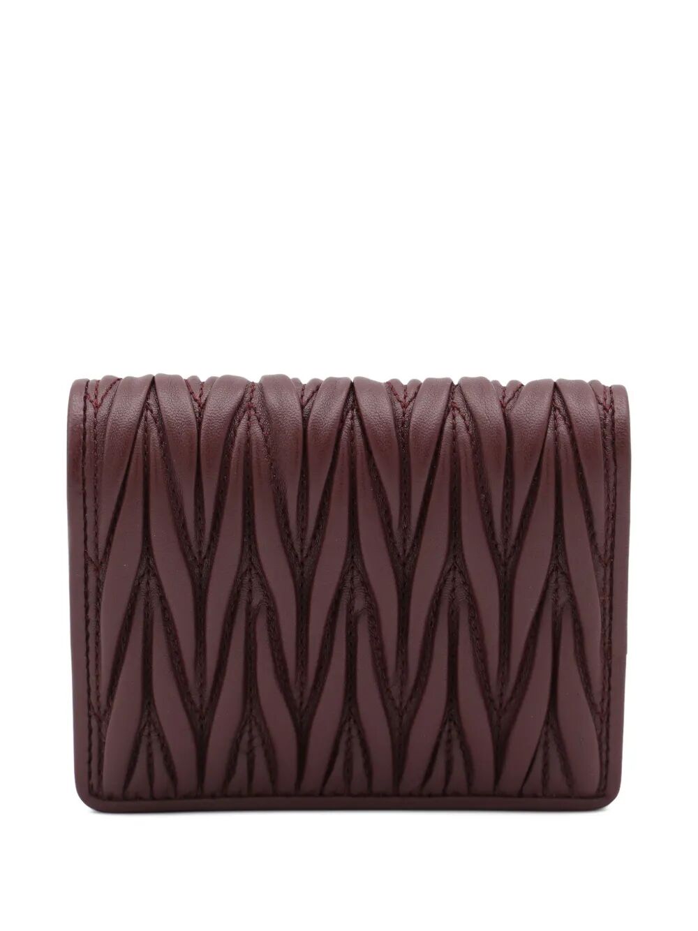 SMALL MATELASSÉ NAPPA LEATHER WALLET WITH SNAP CLOSURE