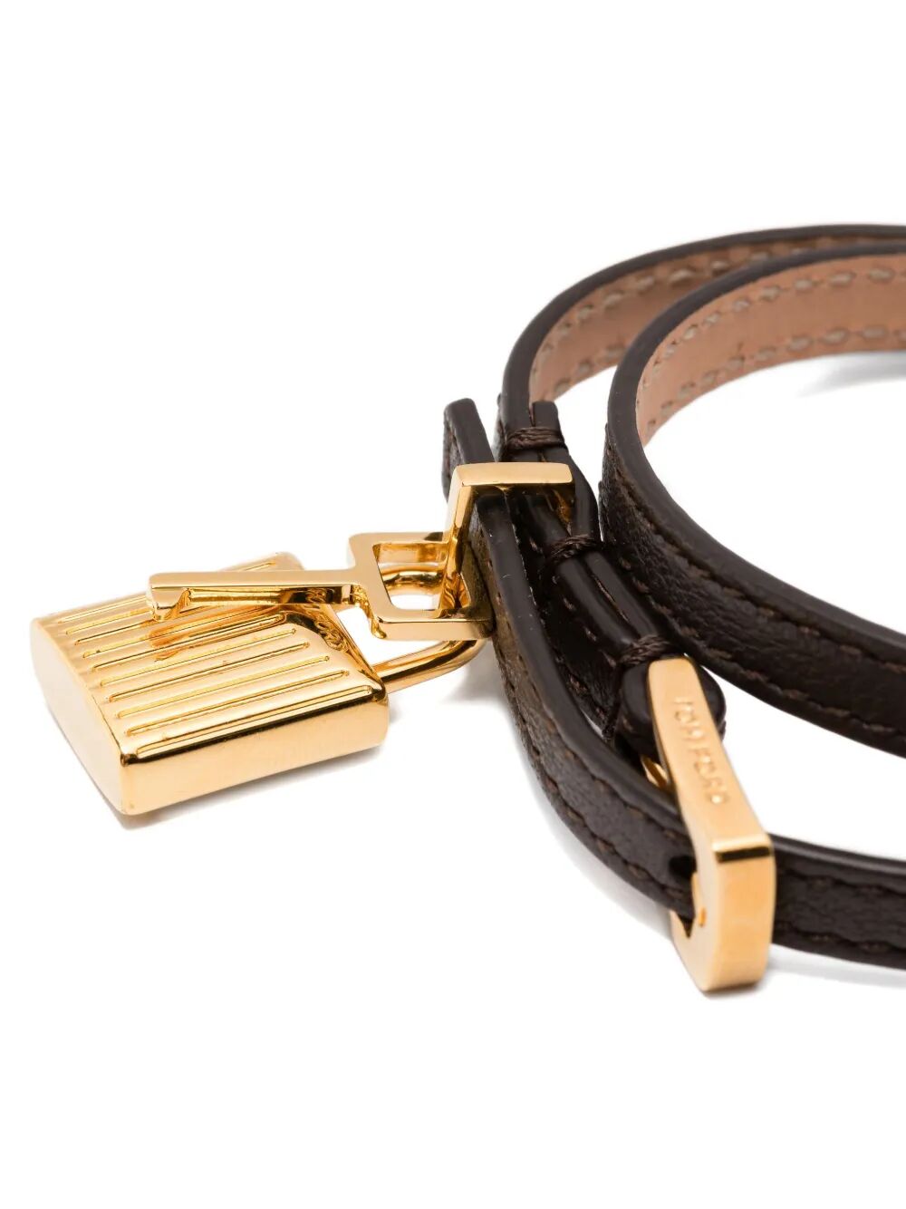 PADLOCK LEATHER BRACELET