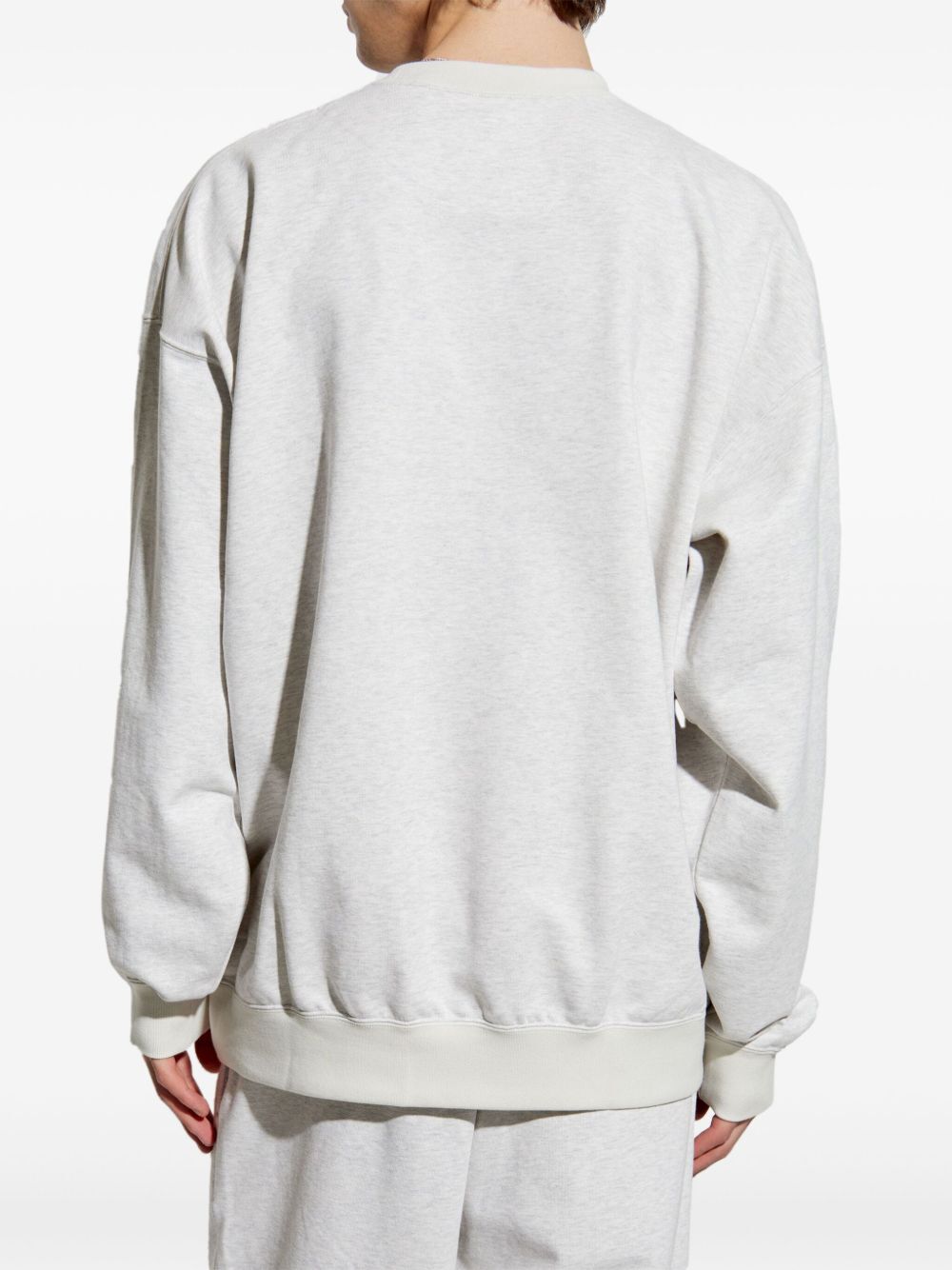 FRENCH TERRY CREW NECK MÉLANGE EFFECT SWEATSHIRT
