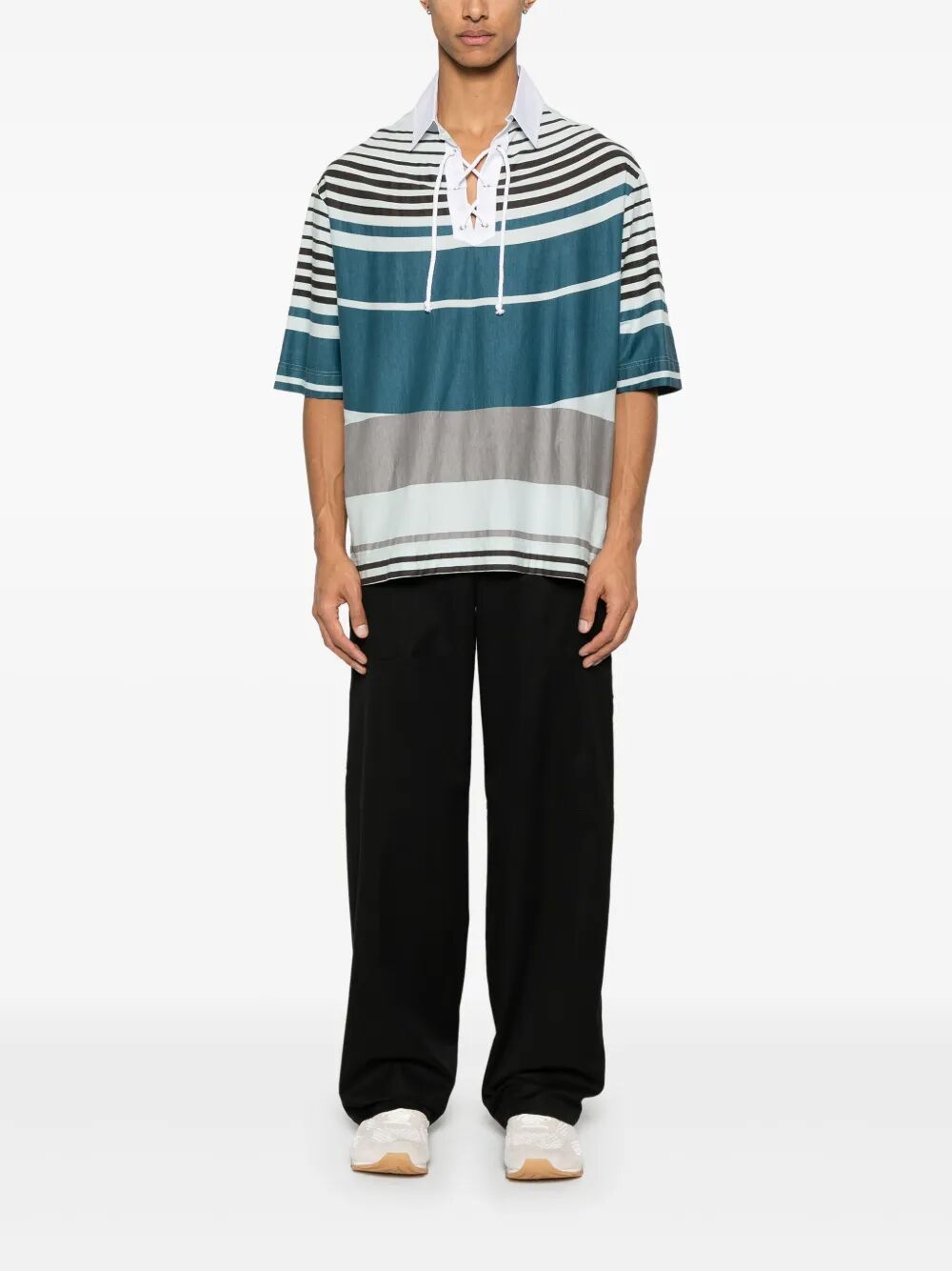 STRAIGHT LEG COTTON CARGO TROUSERS