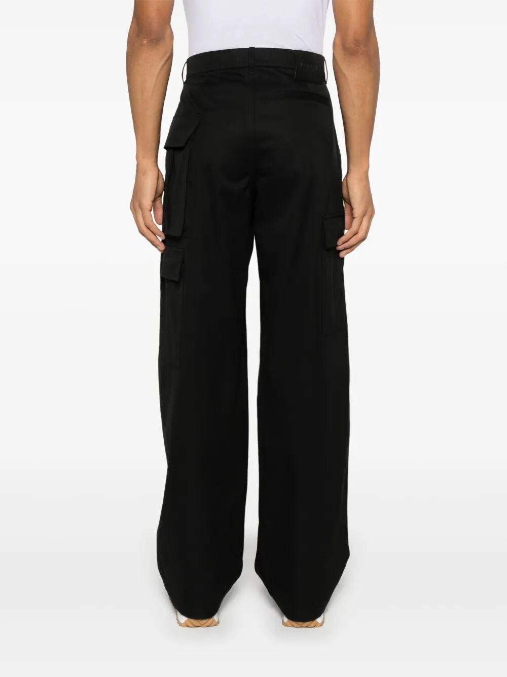 STRAIGHT LEG COTTON CARGO TROUSERS