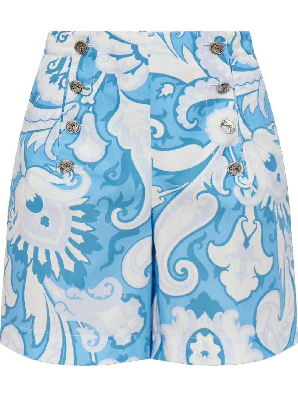 PAISLEY-PRINT COTTON SHORTS