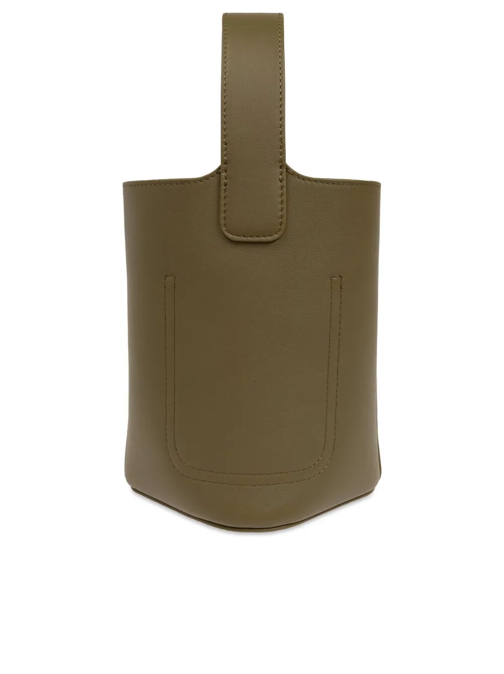 SMOOTH LEATHER MINI PEBBLE BUCKET BAG
