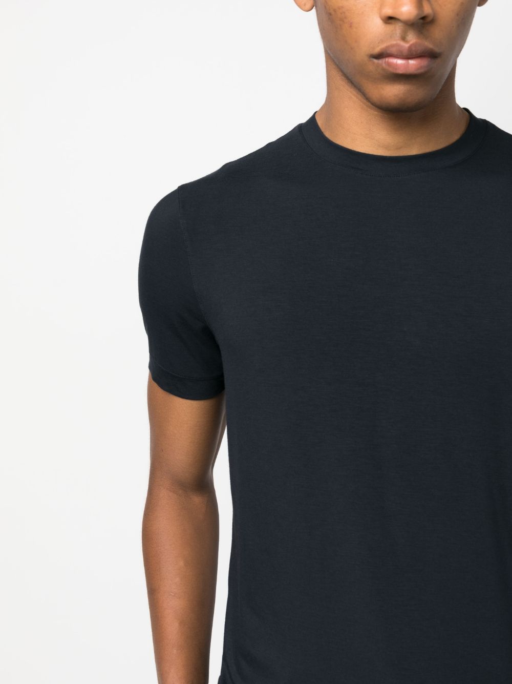 ICON CREW-NECK T-SHIRT IN STRETCH VISCOSE JERSEY