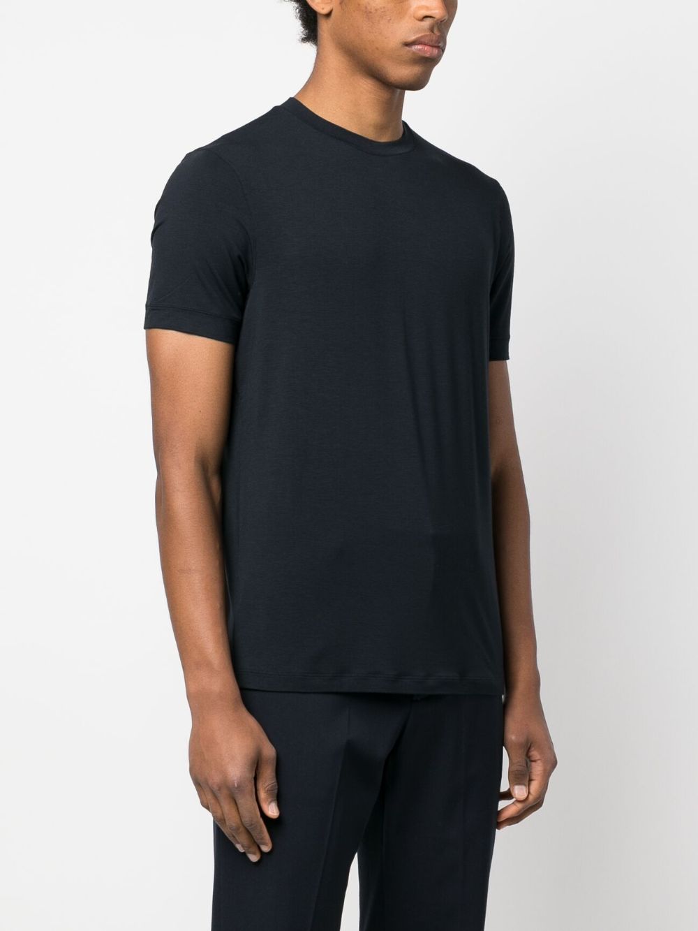 ICON CREW-NECK T-SHIRT IN STRETCH VISCOSE JERSEY