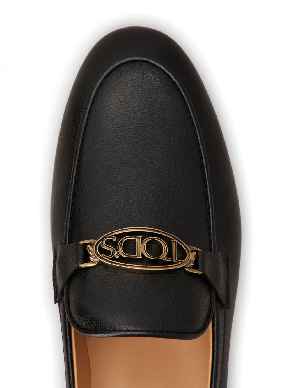 MOCASSINO IN PELLE LOGO OVALE