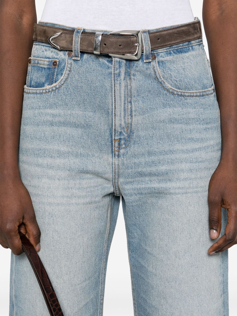 WIDE LEG CROPPED JEANS