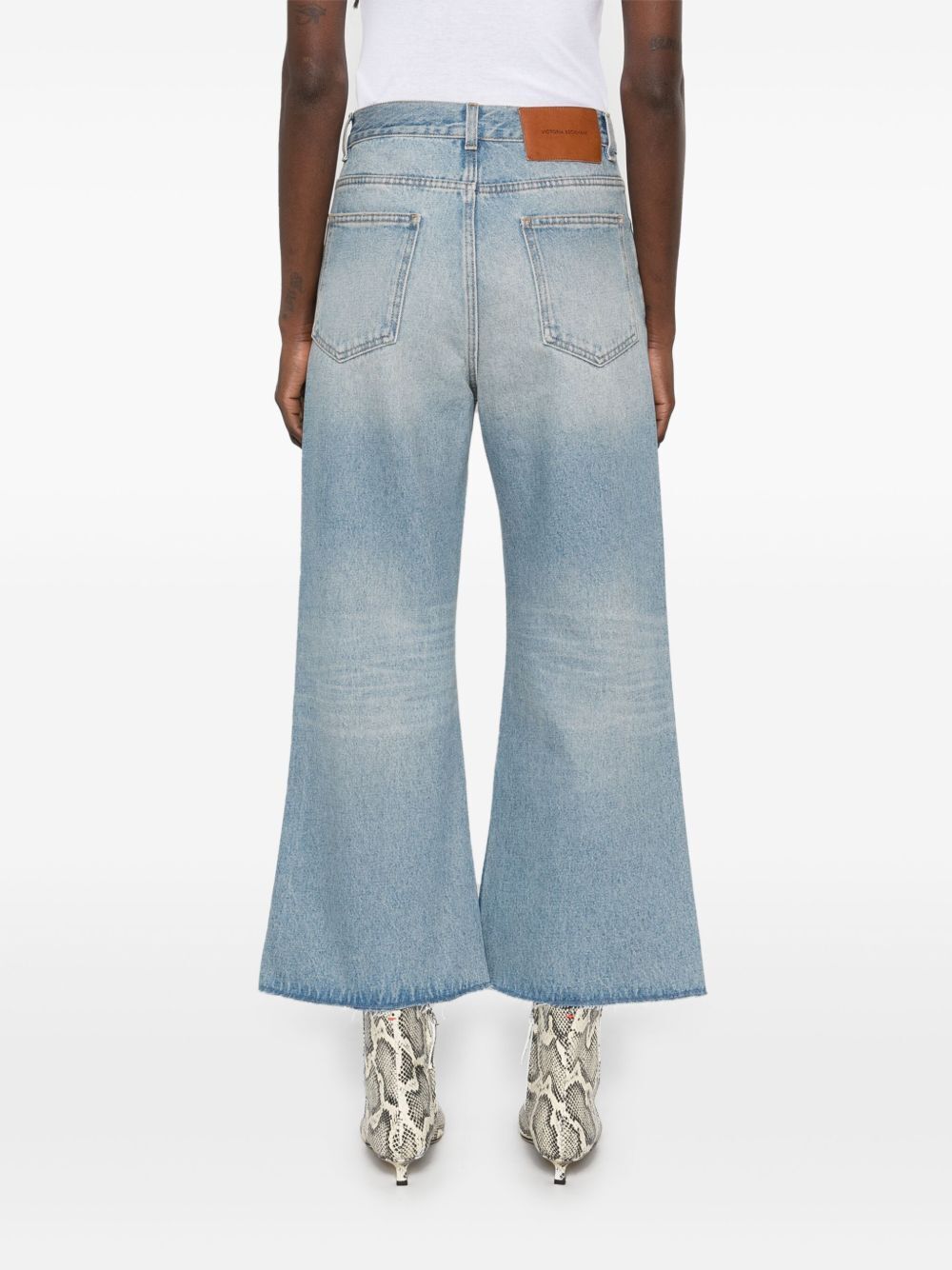 WIDE LEG CROPPED JEANS