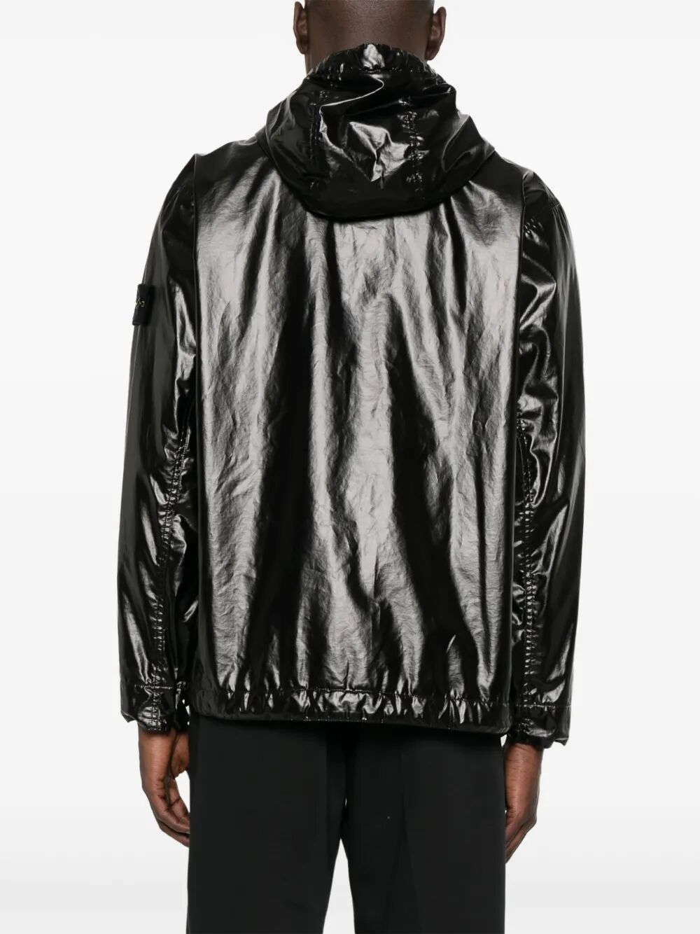 ULTRA-LIGHT COTTON LAMINATED HOODED PADDED JACKET