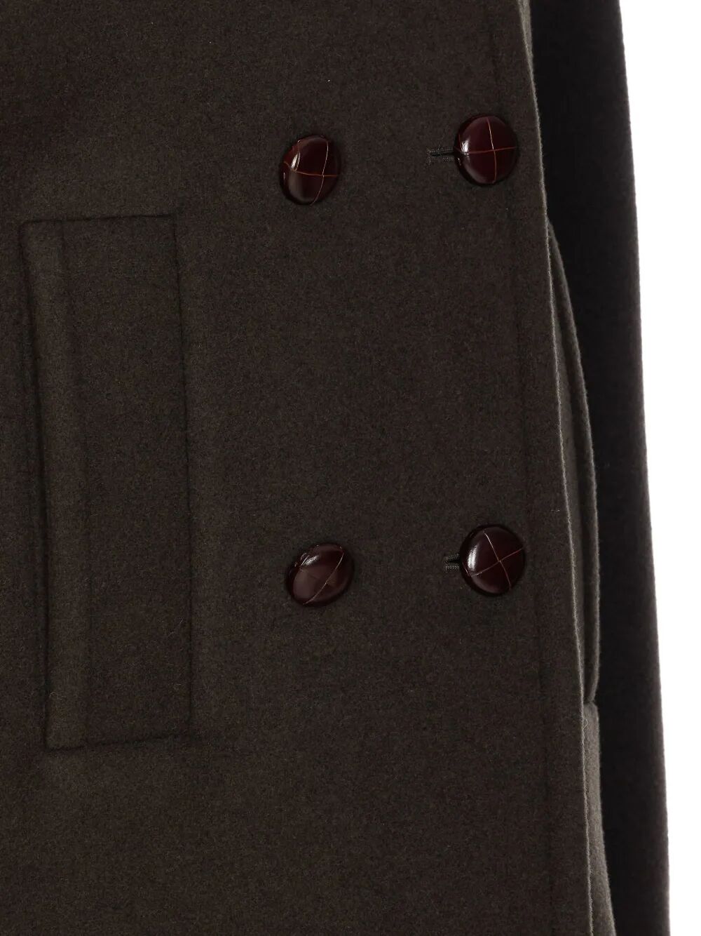 FIBY DOUBLE BREASTED WOOL BLEND COAT